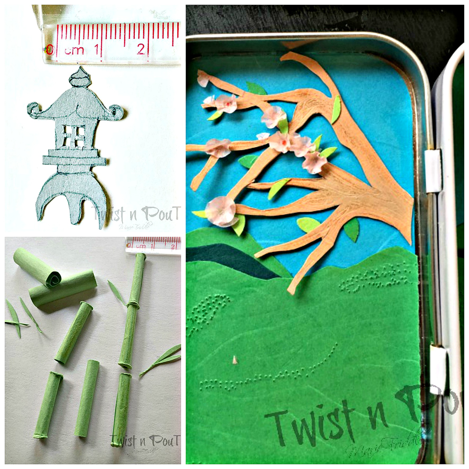 Japanese garden collage